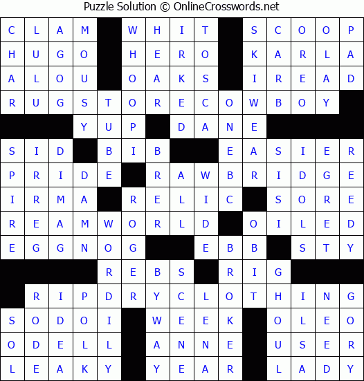 Solution for Crossword Puzzle #4860