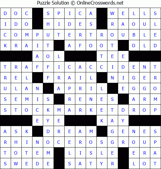 Solution for Crossword Puzzle #4863