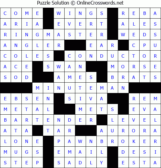 Solution for Crossword Puzzle #4881