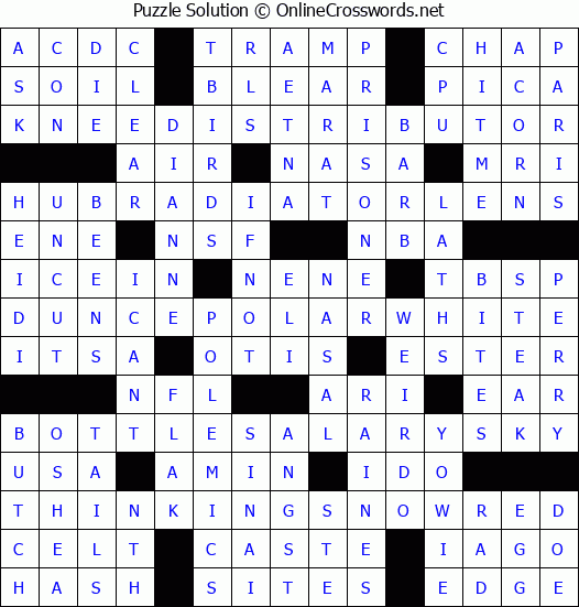 Solution for Crossword Puzzle #4903