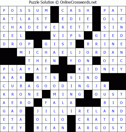 Solution for Crossword Puzzle #4908