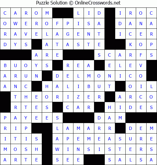 Solution for Crossword Puzzle #4910