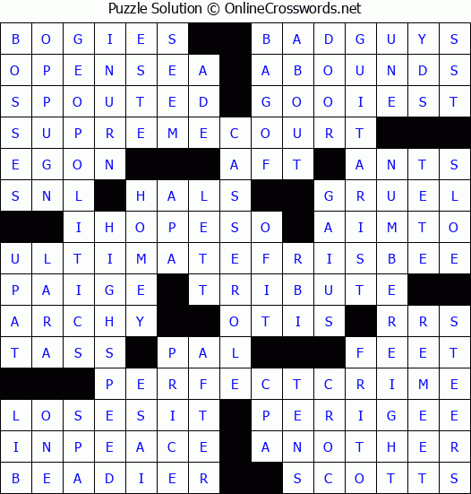 Solution for Crossword Puzzle #4917