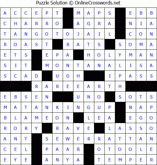Solution for Crossword Puzzle #4923