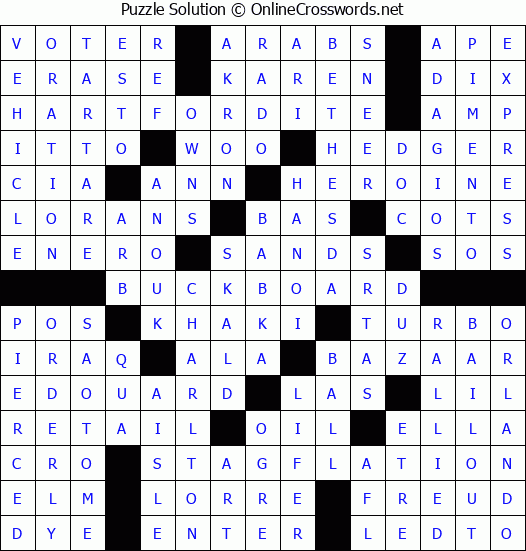 Solution for Crossword Puzzle #4932