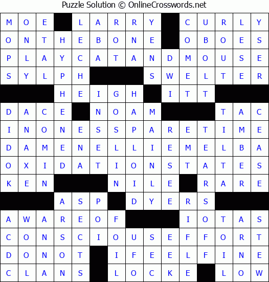 Solution for Crossword Puzzle #4948