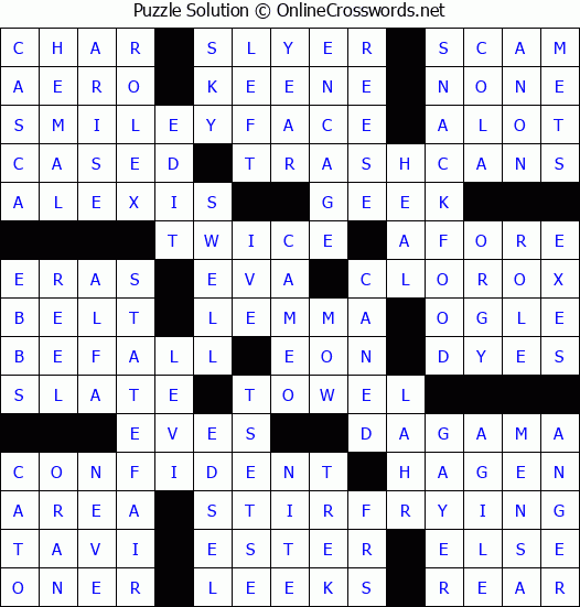 Solution for Crossword Puzzle #4973