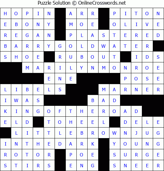 Solution for Crossword Puzzle #4976