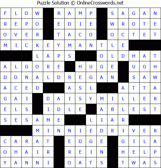Solution for Crossword Puzzle #4979