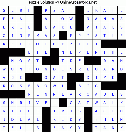 Solution for Crossword Puzzle #4993