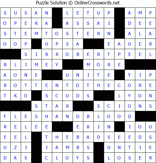 Solution for Crossword Puzzle #4999