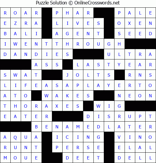 Solution for Crossword Puzzle #5022