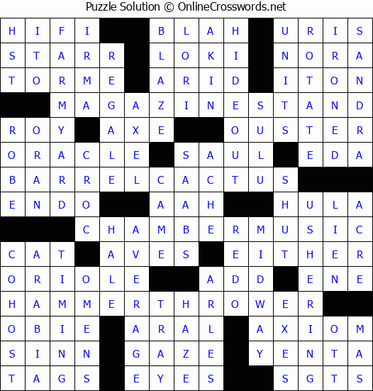 Solution for Crossword Puzzle #5045