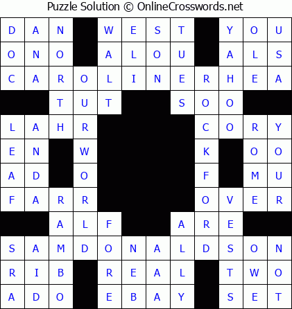 Solution for Crossword Puzzle #5533