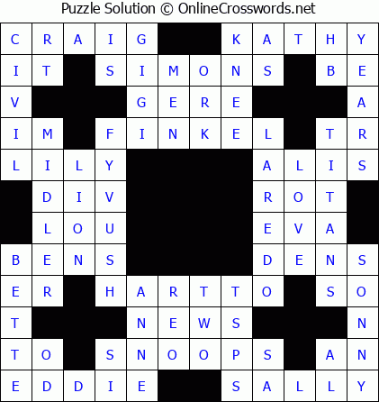 Solution for Crossword Puzzle #5538