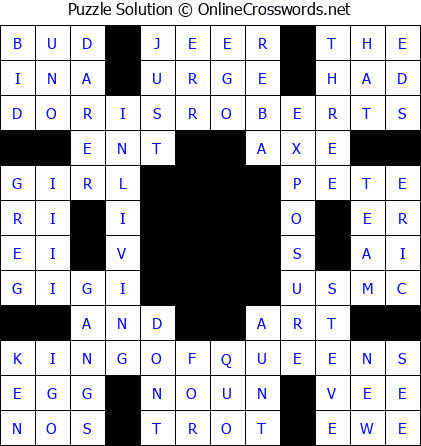 Solution for Crossword Puzzle #5545