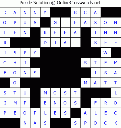 Solution for Crossword Puzzle #5546
