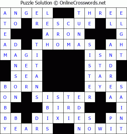 Solution for Crossword Puzzle #5547