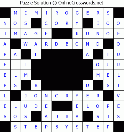 Solution for Crossword Puzzle #5548