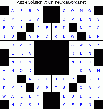 Solution for Crossword Puzzle #5560