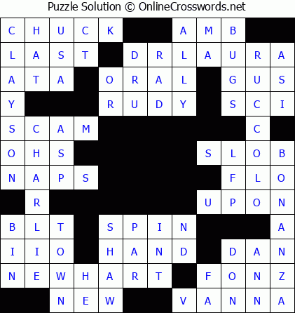 Solution for Crossword Puzzle #5575