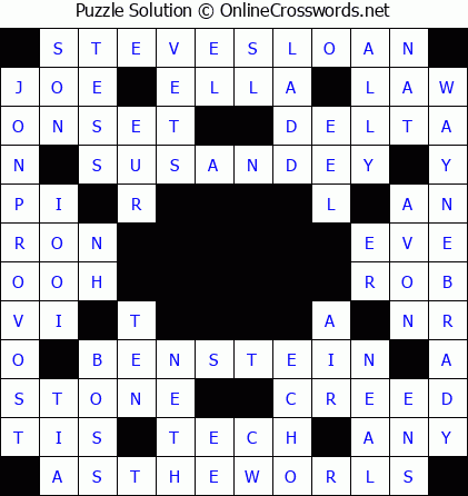 Solution for Crossword Puzzle #5581