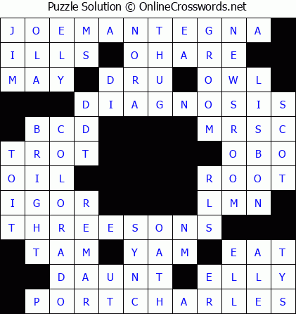 Solution for Crossword Puzzle #5608