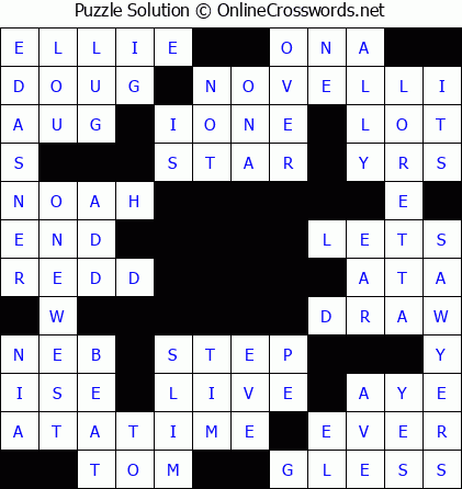 Solution for Crossword Puzzle #5612