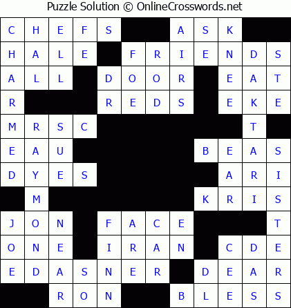 Solution for Crossword Puzzle #5628
