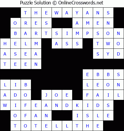 Solution for Crossword Puzzle #5629