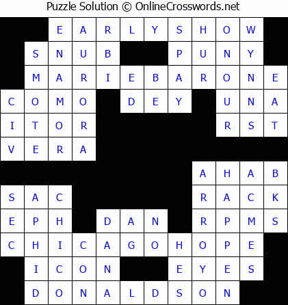 Solution for Crossword Puzzle #5631