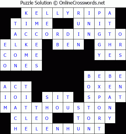 Solution for Crossword Puzzle #5635