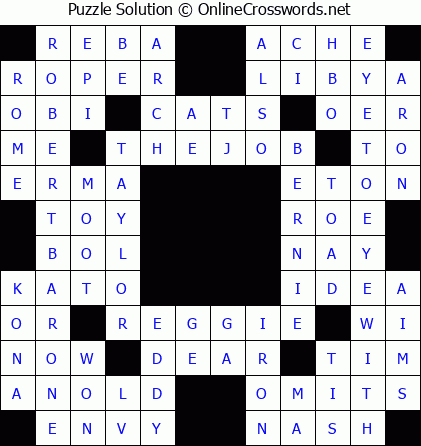 Solution for Crossword Puzzle #5636