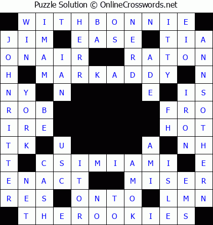 Solution for Crossword Puzzle #5639