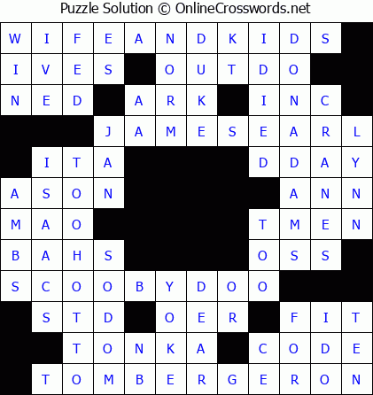 Solution for Crossword Puzzle #5644