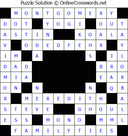 Solution for Crossword Puzzle #5646