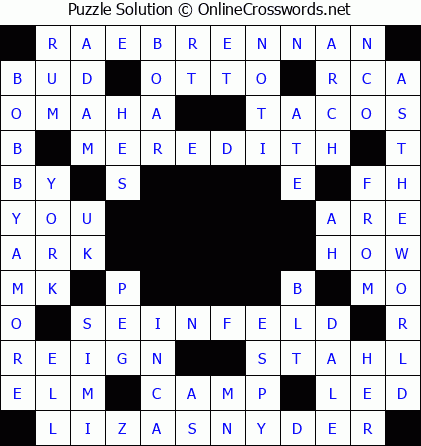 Solution for Crossword Puzzle #5660