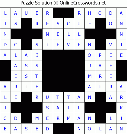 Solution for Crossword Puzzle #5682