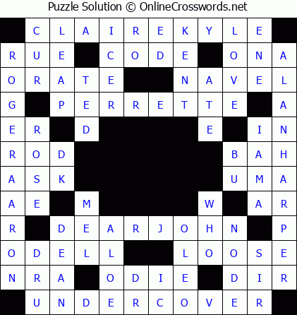 Solution for Crossword Puzzle #5686