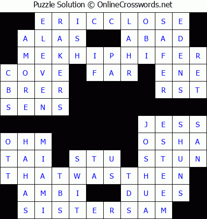 Solution for Crossword Puzzle #5690
