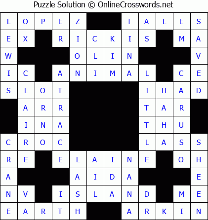 Solution for Crossword Puzzle #5723
