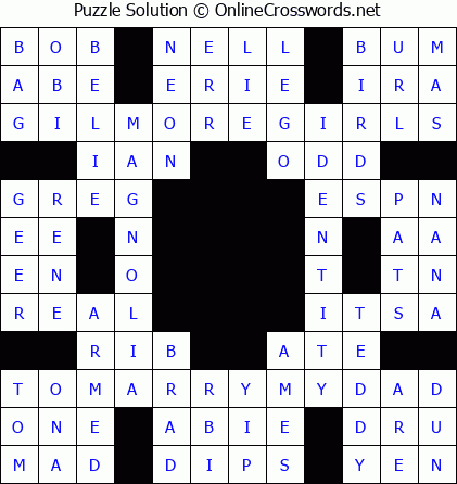 Solution for Crossword Puzzle #5735