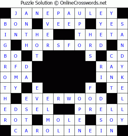 Solution for Crossword Puzzle #5737