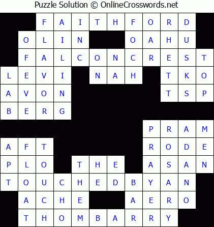 Solution for Crossword Puzzle #5739