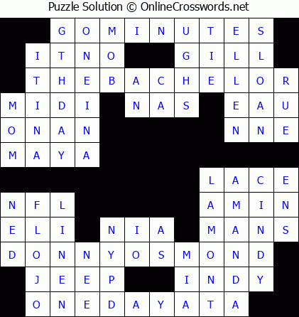 Solution for Crossword Puzzle #5744