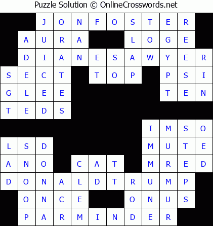 Solution for Crossword Puzzle #5757