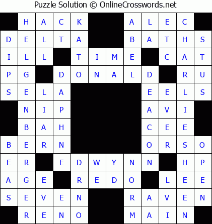 Solution for Crossword Puzzle #5775