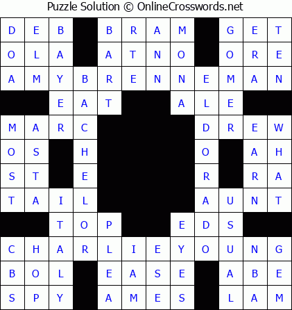 Solution for Crossword Puzzle #5780