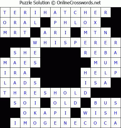 Solution for Crossword Puzzle #5790