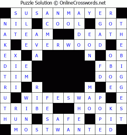 Solution for Crossword Puzzle #5792